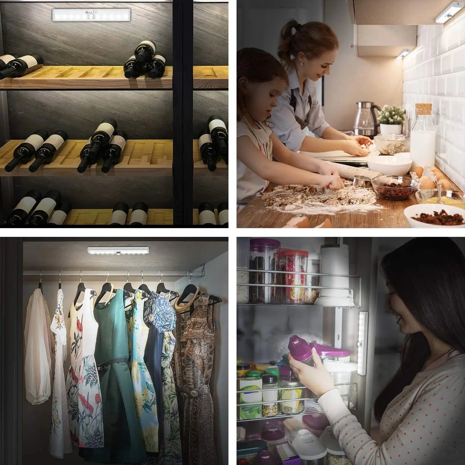 OxyLED Motion Sensor Closet, Cordless Under Cabinet Lightening, Wireless, Stick-on Battery Operated Pattan Australia